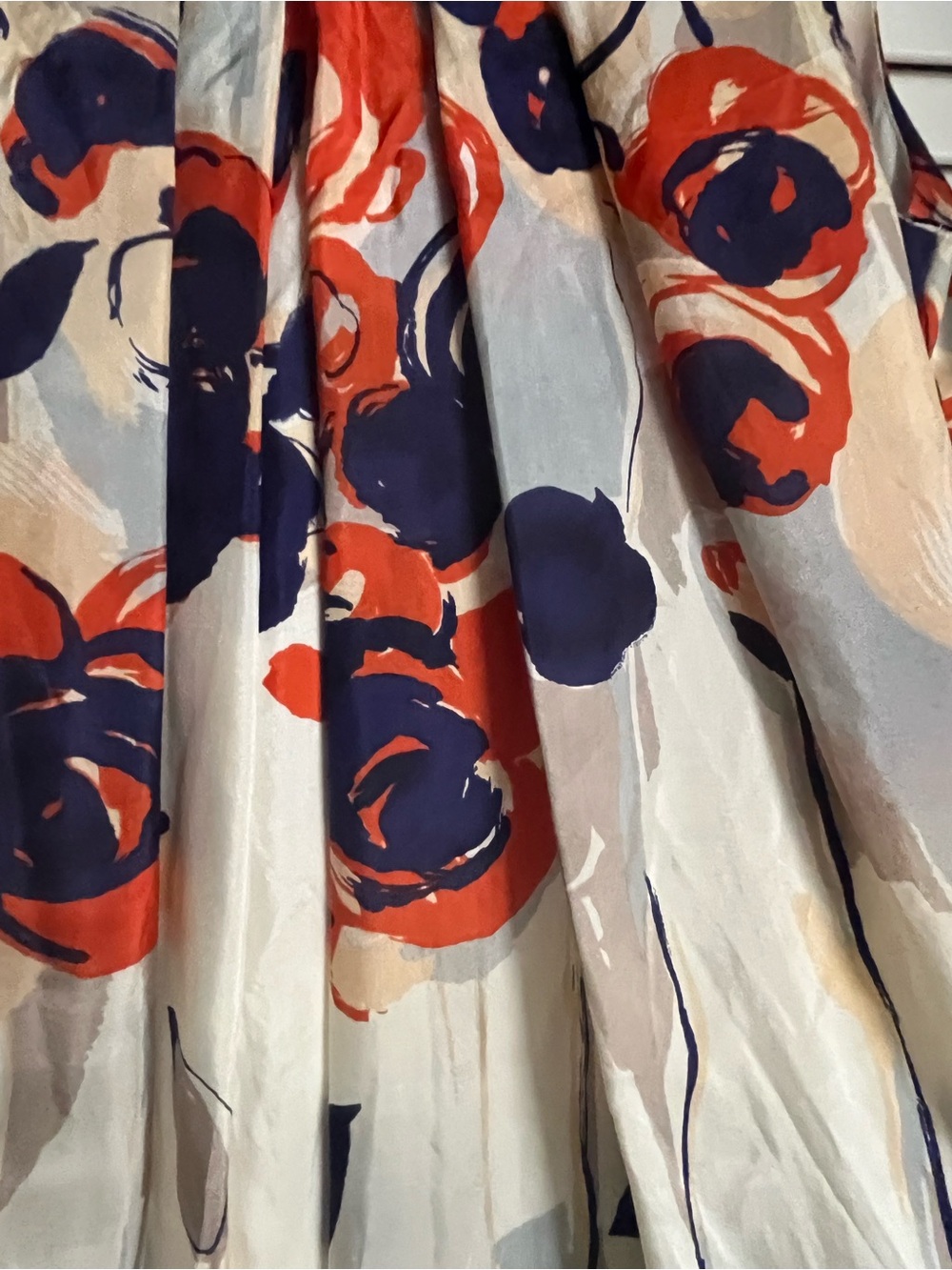 Anthropologie Women’s Cream 100% Silk Printed Sundress - Picture 4 of 7